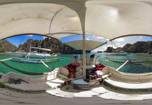 Small Lagoon in Miniloc island in Palawan