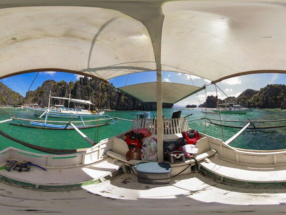 Small Lagoon in Miniloc island in Palawan