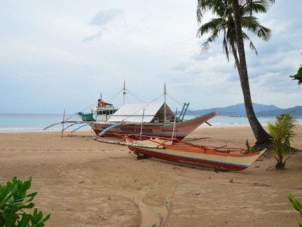 Bancas on the beach