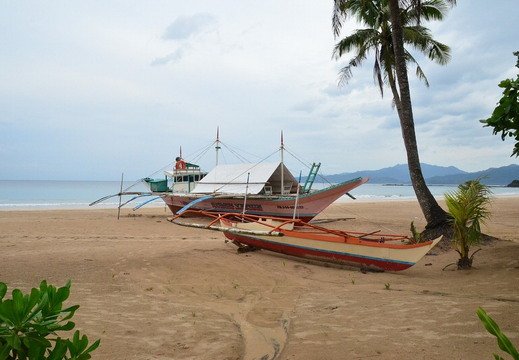 Bancas on the beach
