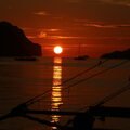 tropical sunset in paradise