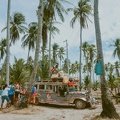 colourful jeepney in palawan