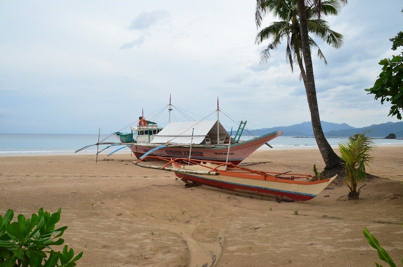 Bancas on the beach