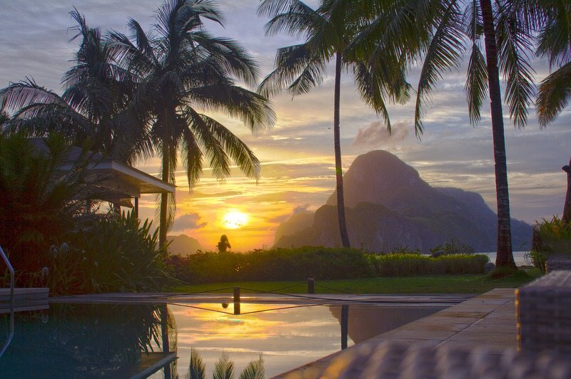 swimming pool overlooking the sea